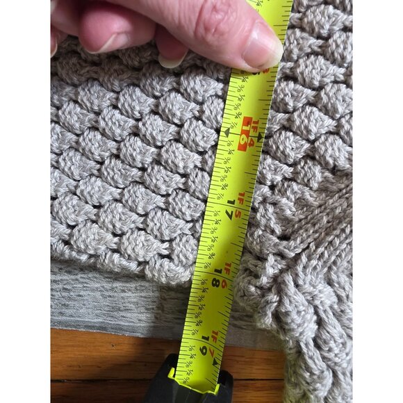 Liz Claiborne Womens Gray Knit Cardigan Sweater M Button-Front Chain Detail NWOT - Picture 8 of 8